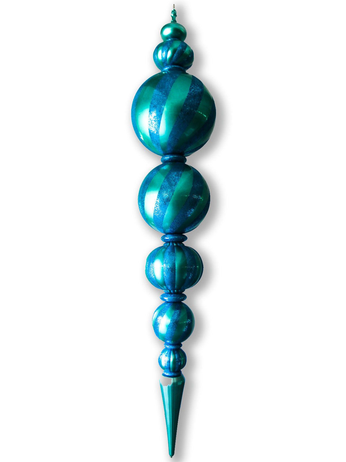 125" Jumbo Finial Ornament Aqua