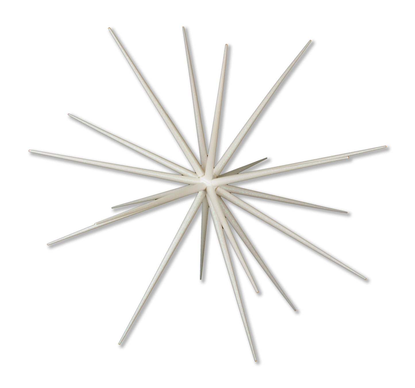 40" White Glittered Starburst Ornament