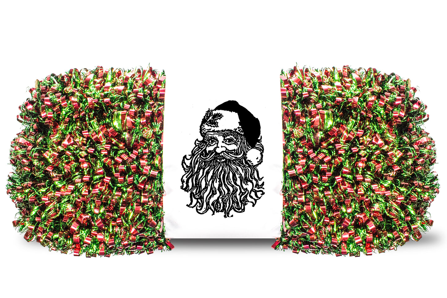 100' Red and Green Metallic Tinsel Garland