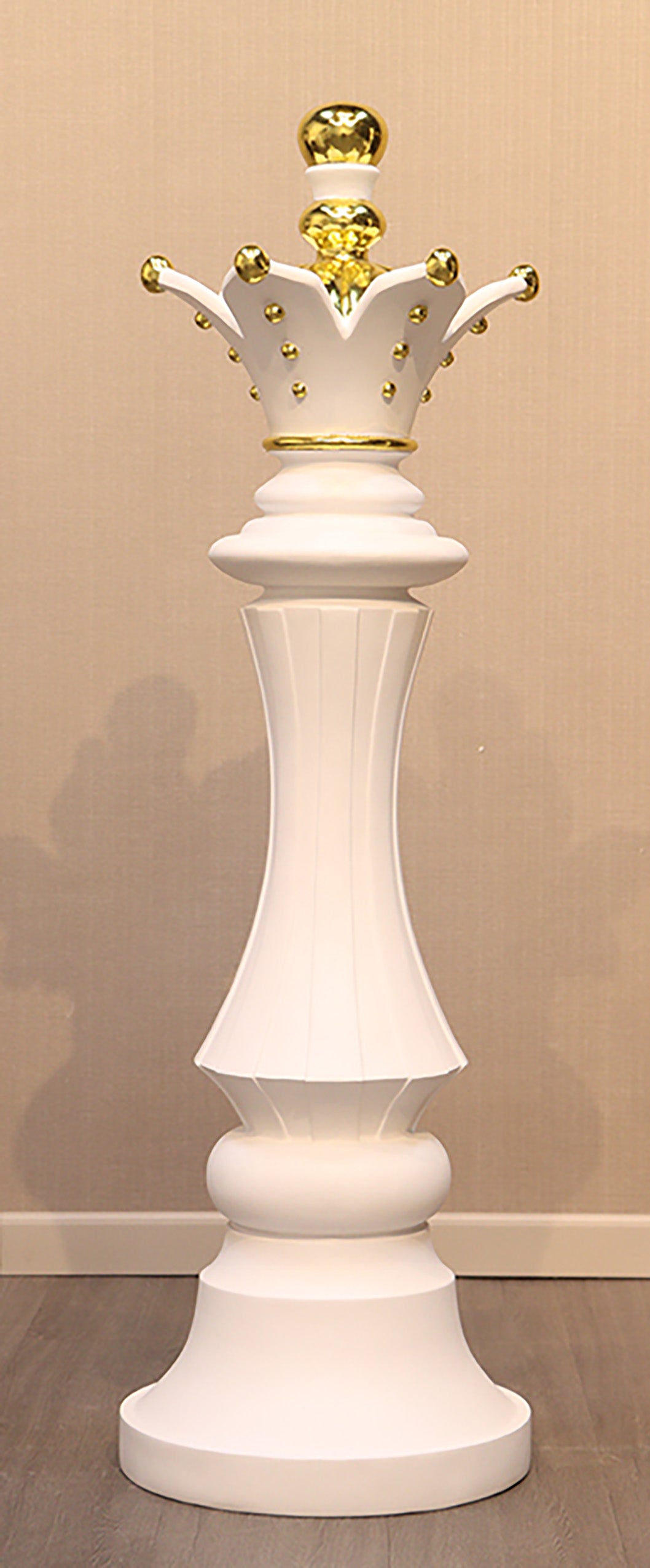 5' Tall White Queen Chess Piece