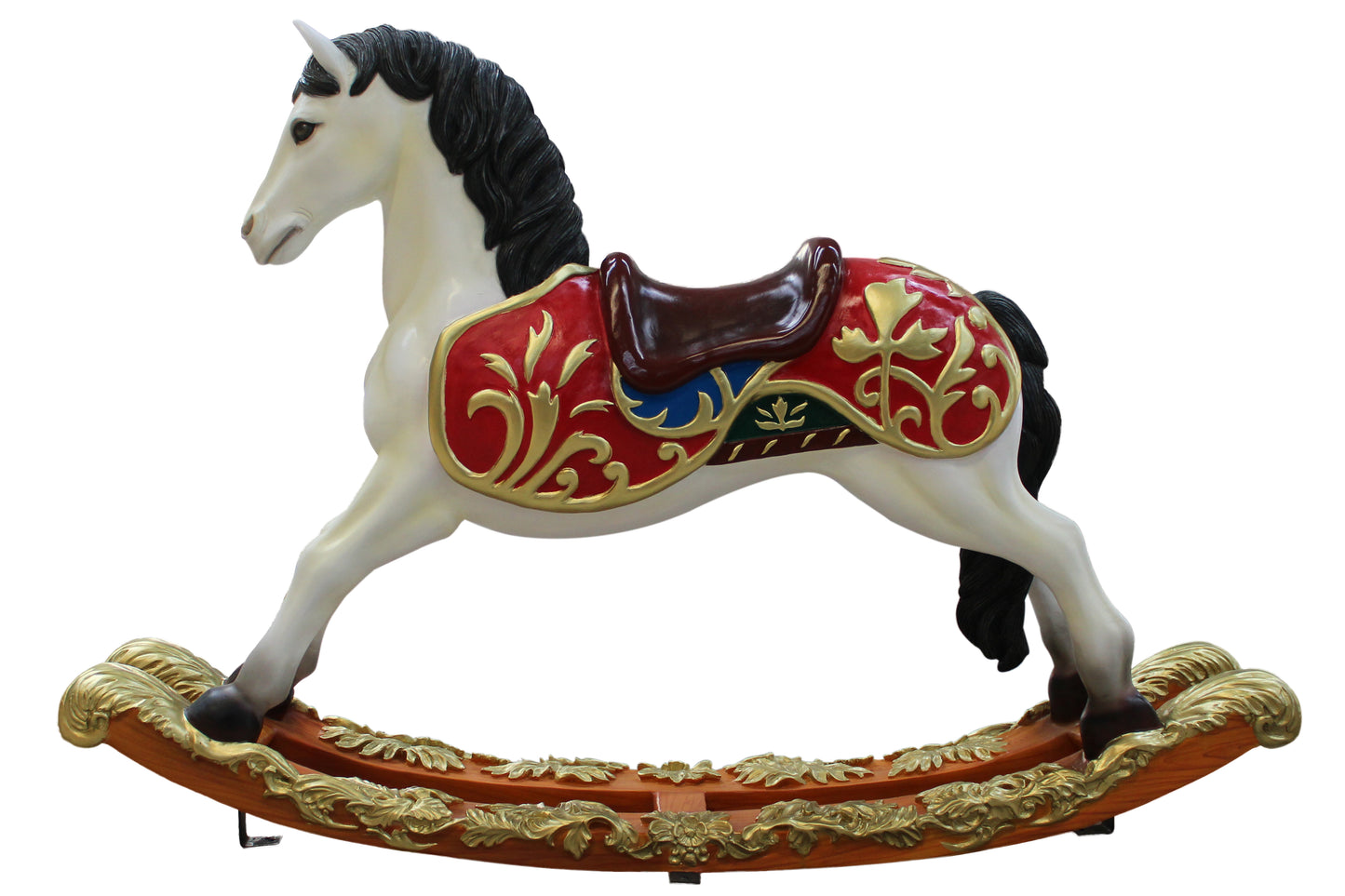 5' Toy Rocking Horse with Black Mane