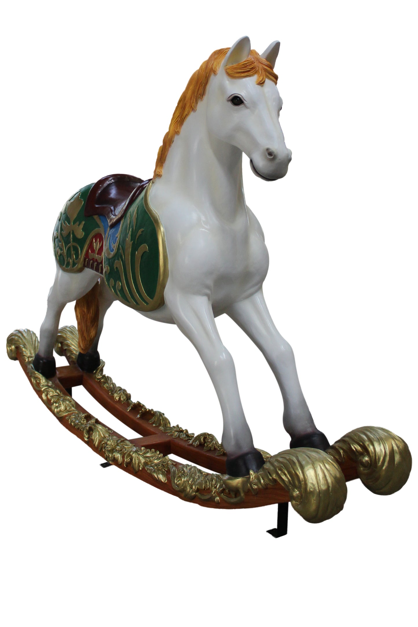 5' Toy Rocking Horse with Blonde Mane