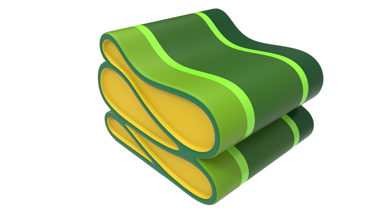 18" Green and Lime Green Candy Ribbon Stool