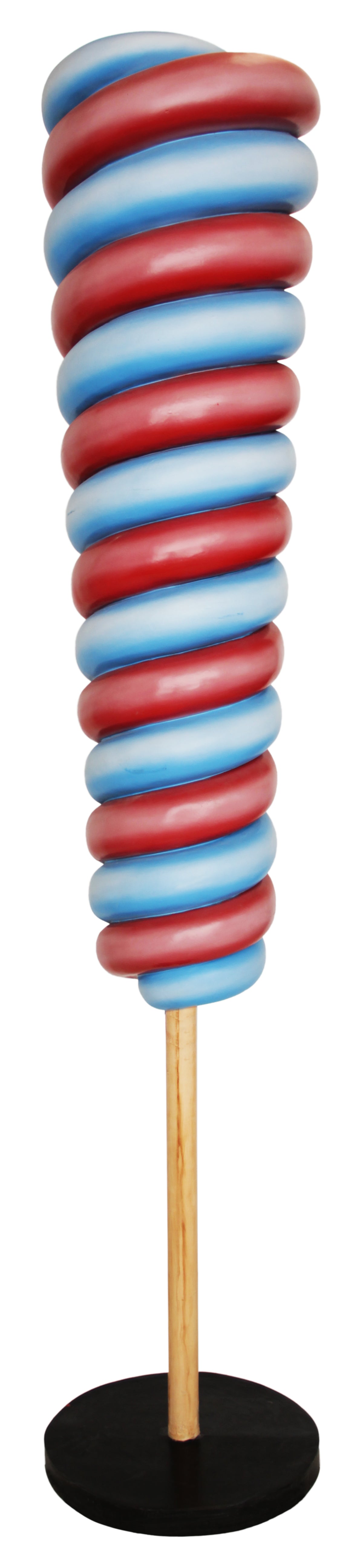 Red And Blue Upside Down 7' Candy Cone Tree on Base