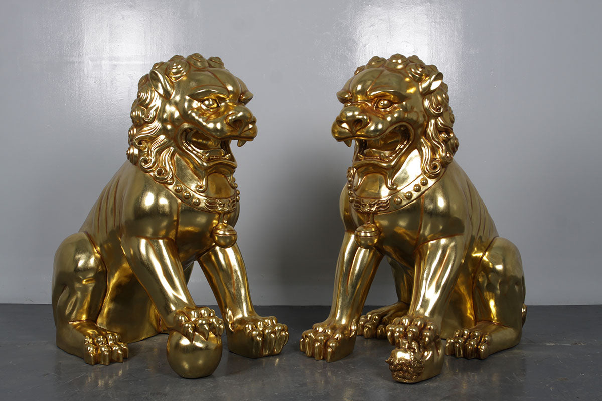 Gold Leaf Male Foo Dog