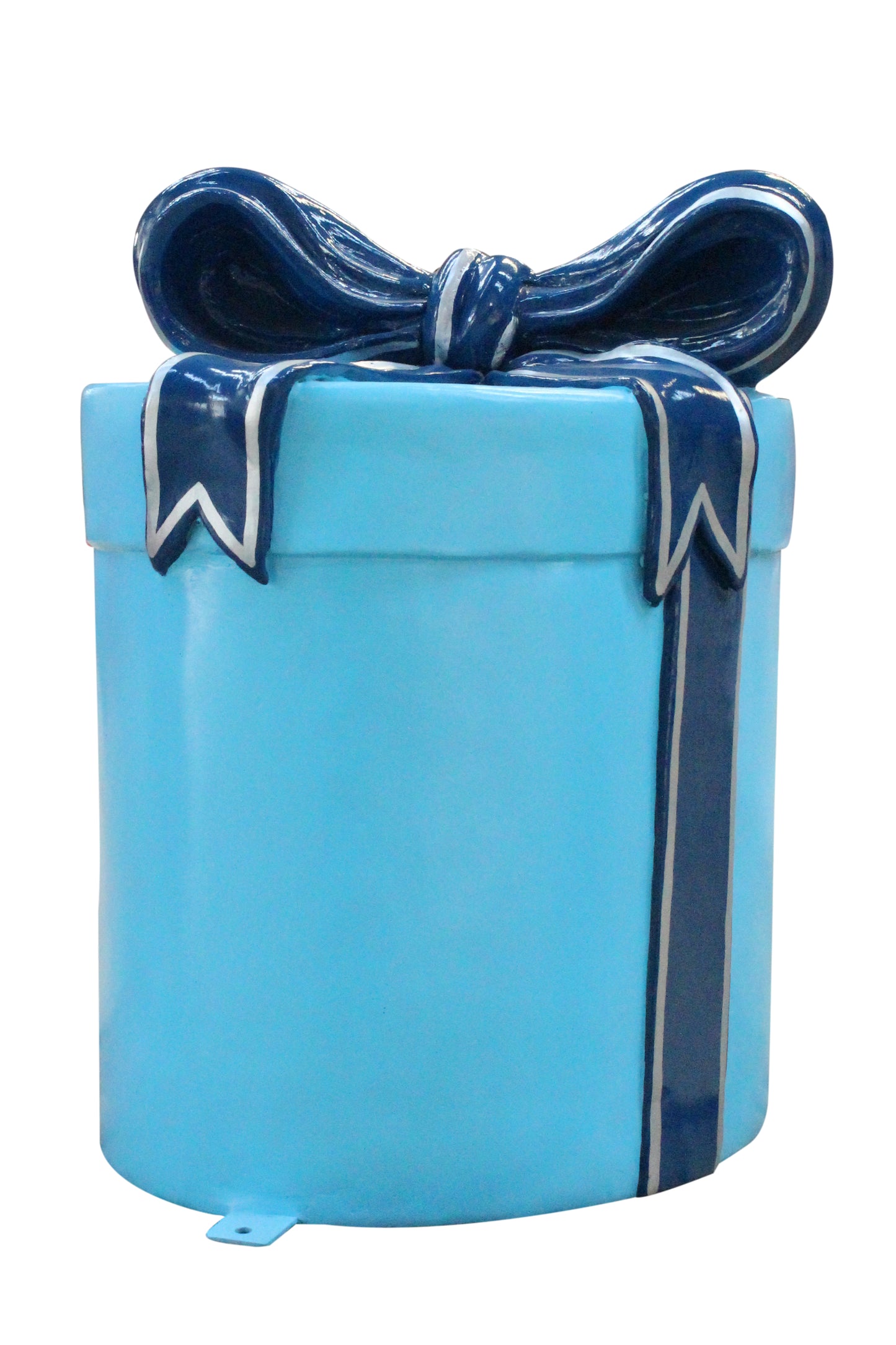 Aqua 15" Gift Box Arctic Collection with Blue Bow and Silver Trim