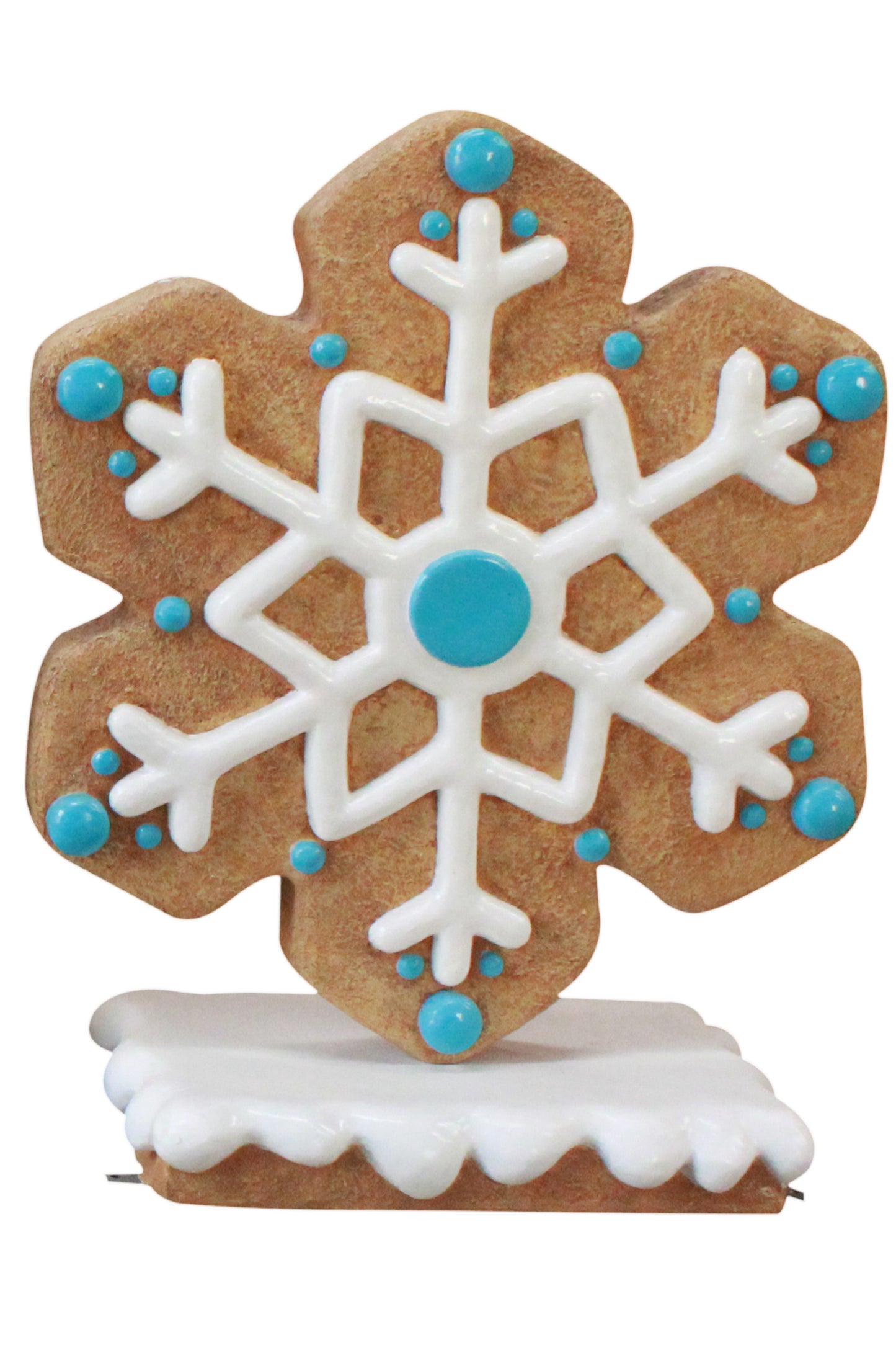 Aqua Gingerbread Snowflake Style 4