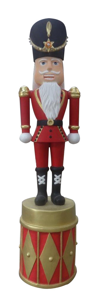 8' Nutcracker on Red and Gold Drum