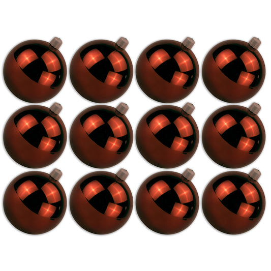 12 Pack 70mm 2.75" Shiny Copper Ornament with Wire and UV Coating