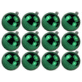 12 Pack 70mm 2.75 Shiny Green Ornament with Wire and UV Coating