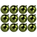 12 Pack 70mm 2.75 Shiny Lime Green Ornament with Wire and UV Coating