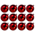 12 Pack 70mm 2.75 Shiny Red Ornament with Wire and UV Coating