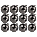 12 Pack 70mm 2.75 Shiny Silver Ornament with Wire and UV Coating