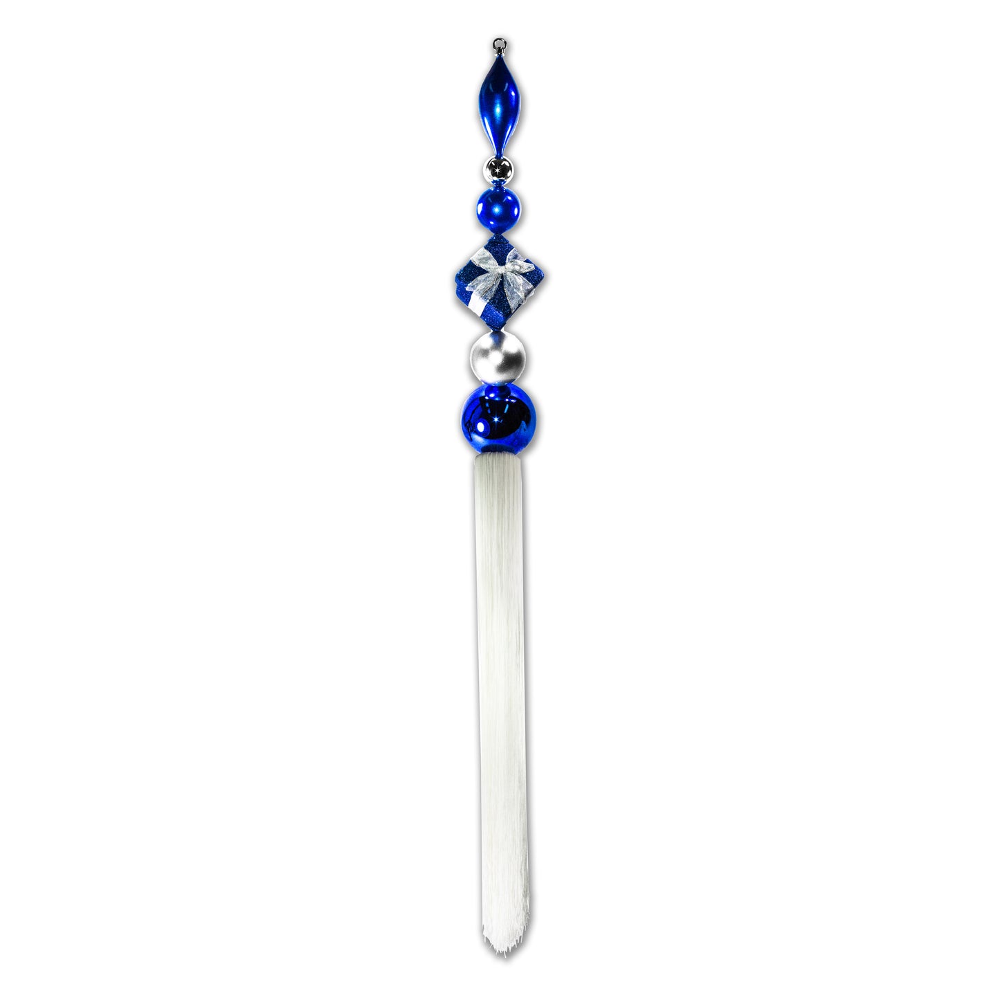 67" Dangle Blue and Silver Ornament