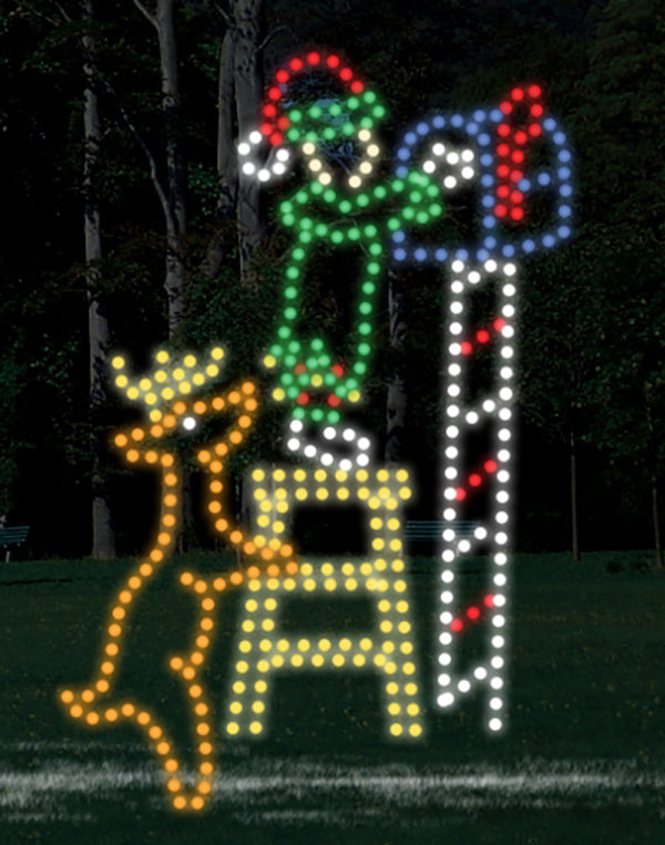 6' Reindeer Training - Elf Mailing Letter with Deer