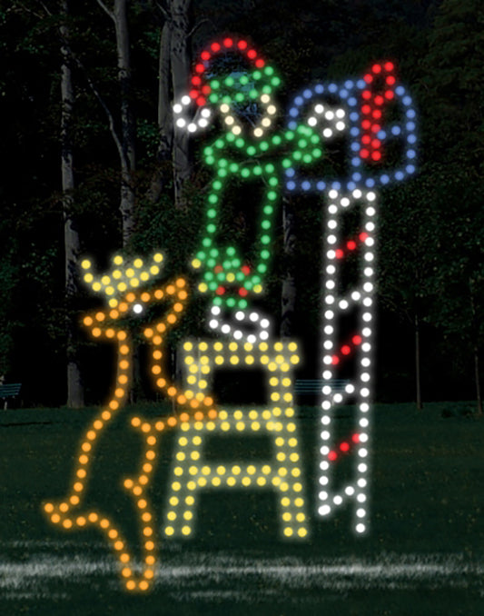 6' Reindeer Training - Elf Mailing Letter with Deer