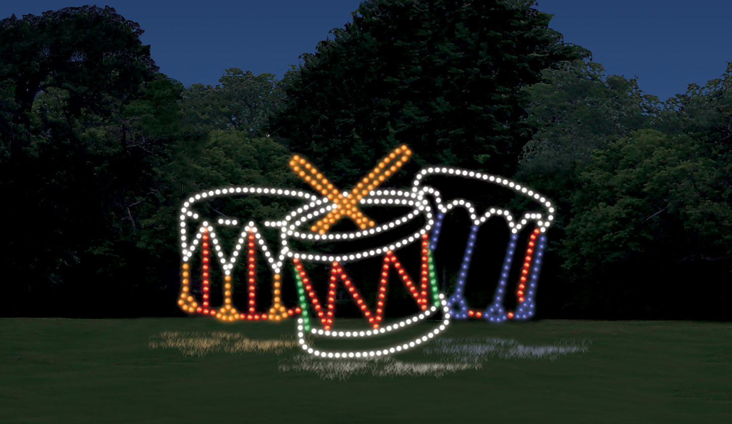 9' Tall Set of 3 Toy Drums