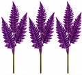 3 Pack of Purple Layered Leafy Glitter Picks