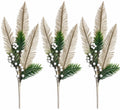 3 Pack of White Glitter Feather Picks