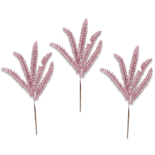 3 Pack of Light Pink Floral Glitter Picks