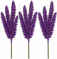 3 Pack of Lavender Floral Glitter Spray Picks