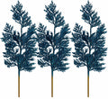 3 Pack of Emerald Green Glitter Branch Picks