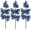 3 Pack of Navy Blue Glitter Branch Picks