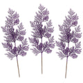 3 Pack of Purple Glitter Branch Picks