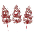 3 Pack of Red Glitter Branch Picks