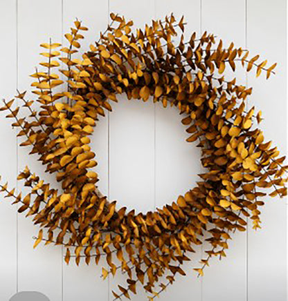 Yellow-Brown Leafy Wreath