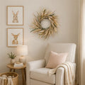 Cream and Navy Natural Wreath