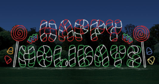 Candy Happy Holiday Sign with 2 Lollipops and Gumdrops