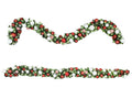 9' Sequoia Garland with Warm White LED Lights and Candy Themed Ornaments