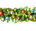 9' Sequoia Garland with Warm White LED Lights and Tropical Themed Ornaments