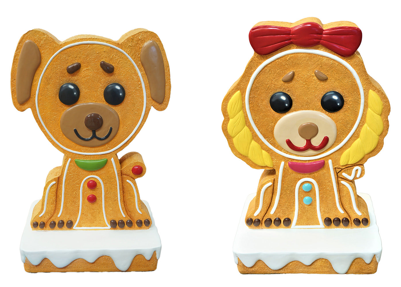 2 Pc Gingerbread Pups