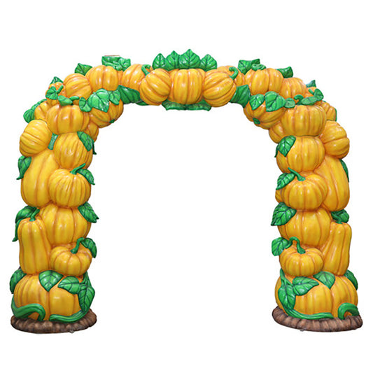 Pumpkin Arch with Leaves