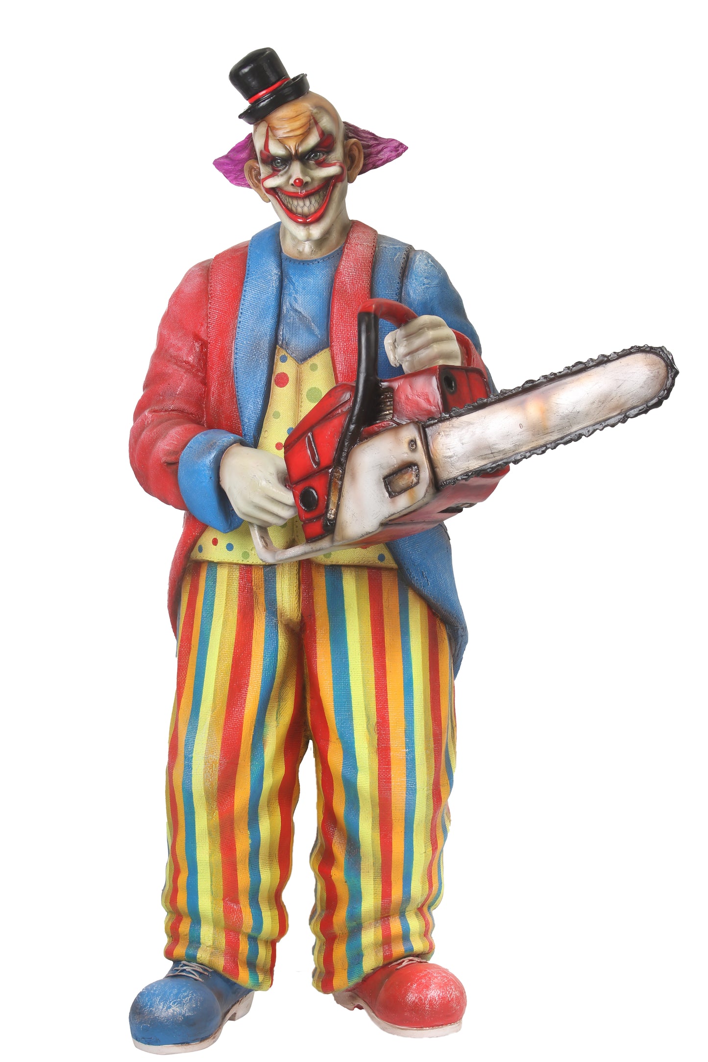 6' Scary Clown with Chainsaw