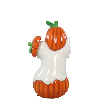 4' Ghost with Pumpkin
