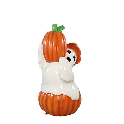 4' Ghost with Pumpkin