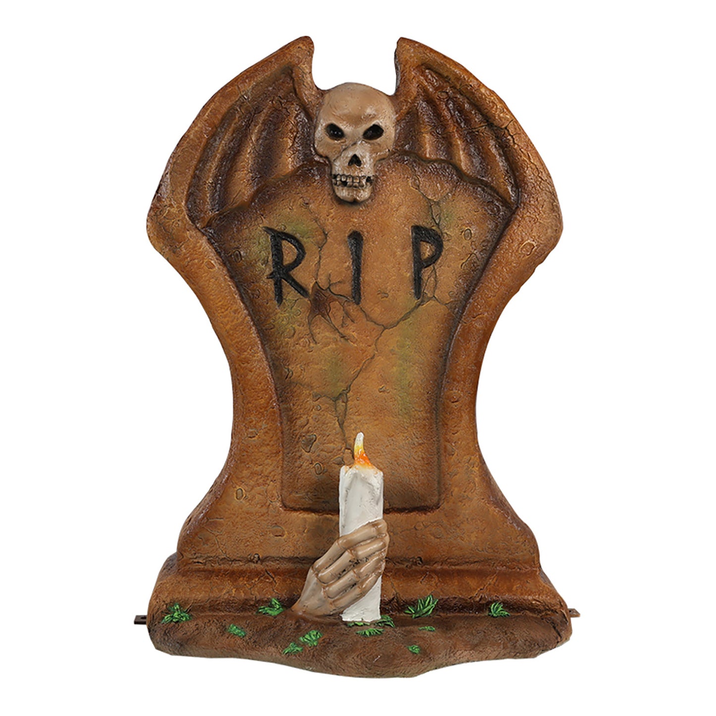 Gravestone with Skull and 1 Candle