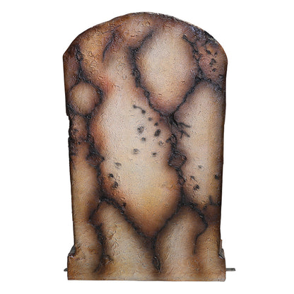 Gravestone with Skull and 2 Candles