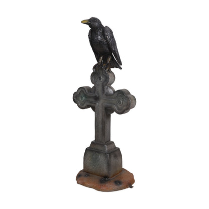 Gravestone Cross with Crow