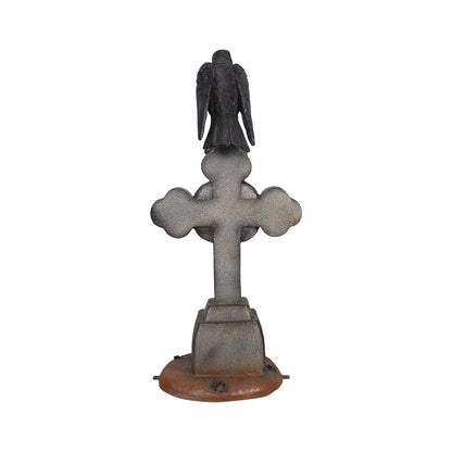 Gravestone Cross with Crow