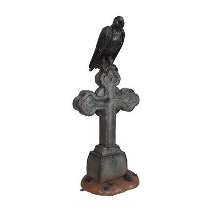 Gravestone Cross with Crow
