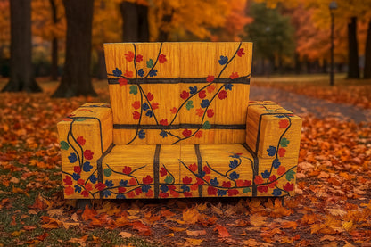 52" Hay Bale Bench