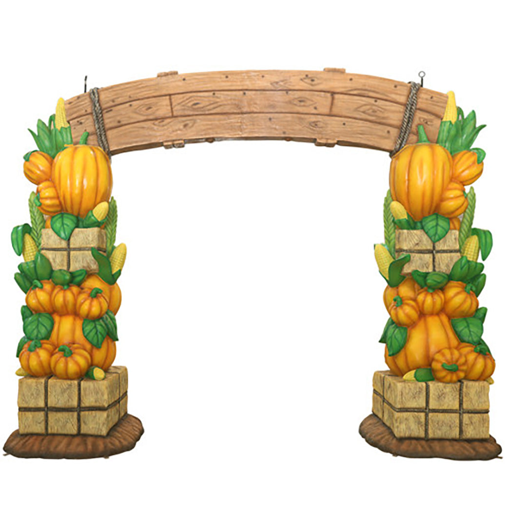 Hay, Corn and Pumpkin Arch