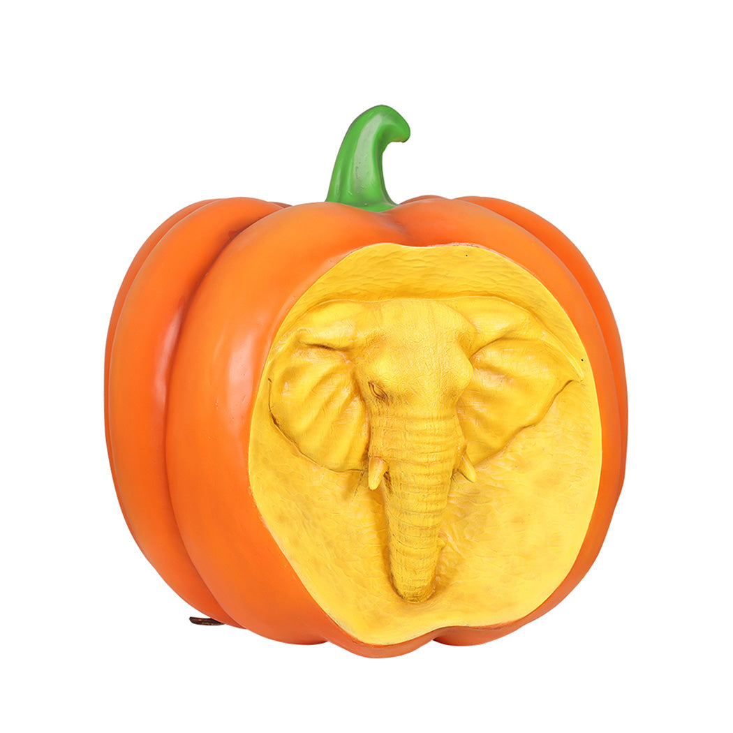 36" Elephant Carved Pumpkin