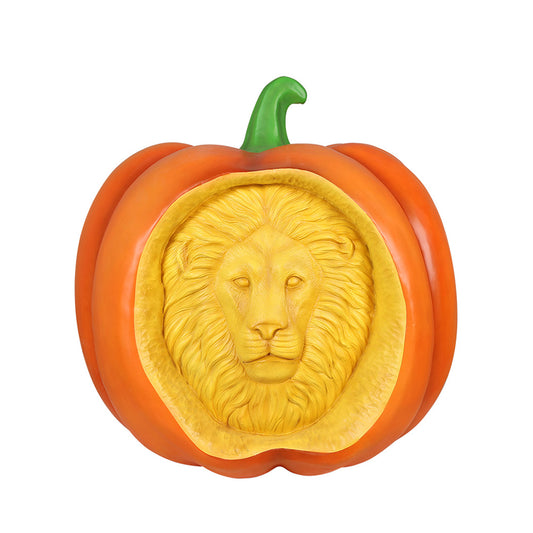 36" Lion Carved Pumpkin