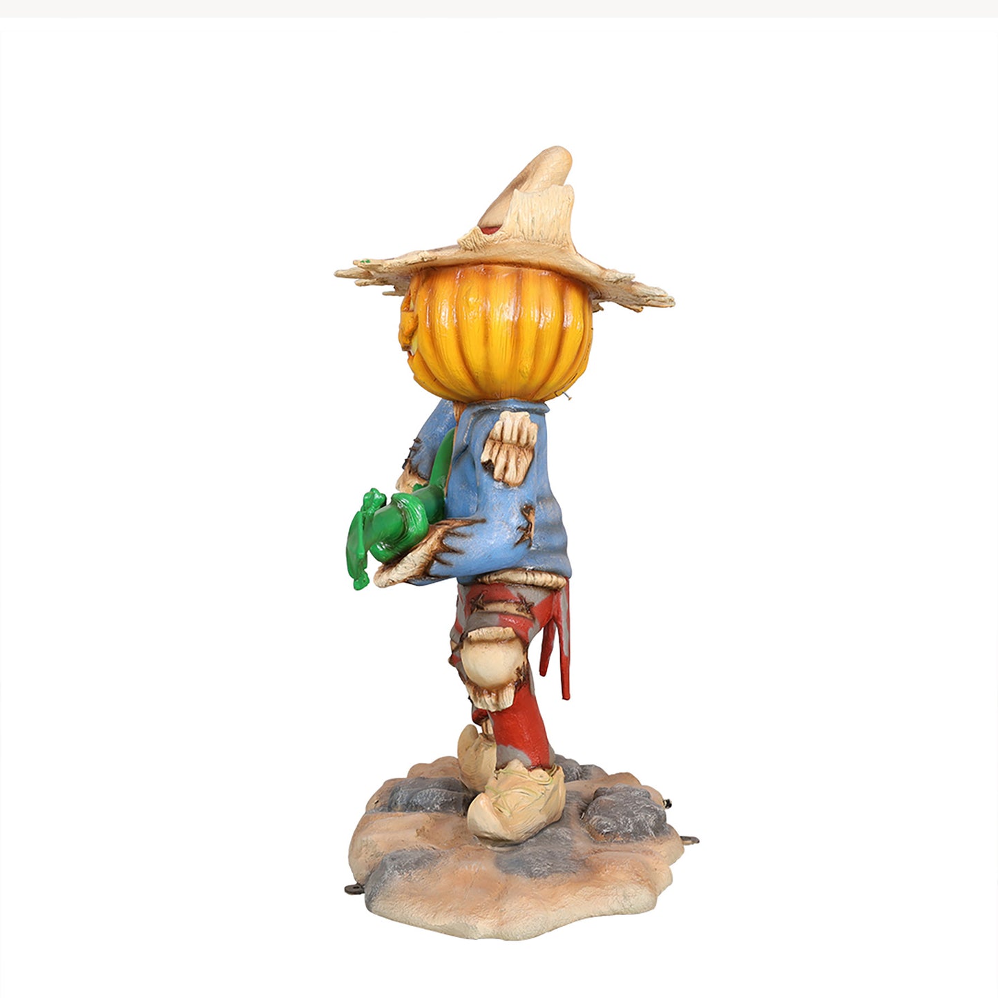 4.5' Pumpkin Scarecrow Playing the Banjo