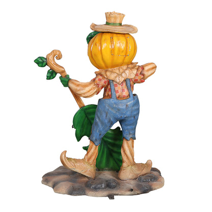 5.5' Pumpkin Scarecrow Playing the Cello